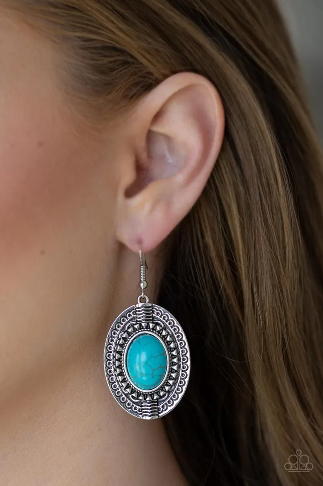 Mountain Melody Blue Earrings Jewelry by Bretta Paparazzi Accessories Earrings