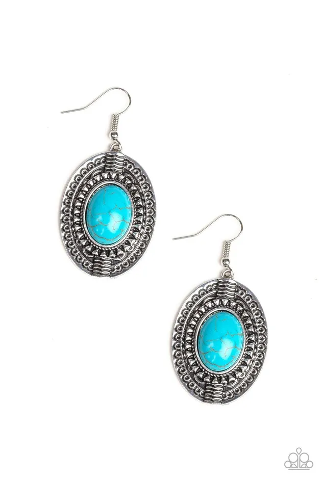 Mountain Melody Blue Earrings Jewelry by Bretta Paparazzi Accessories Earrings