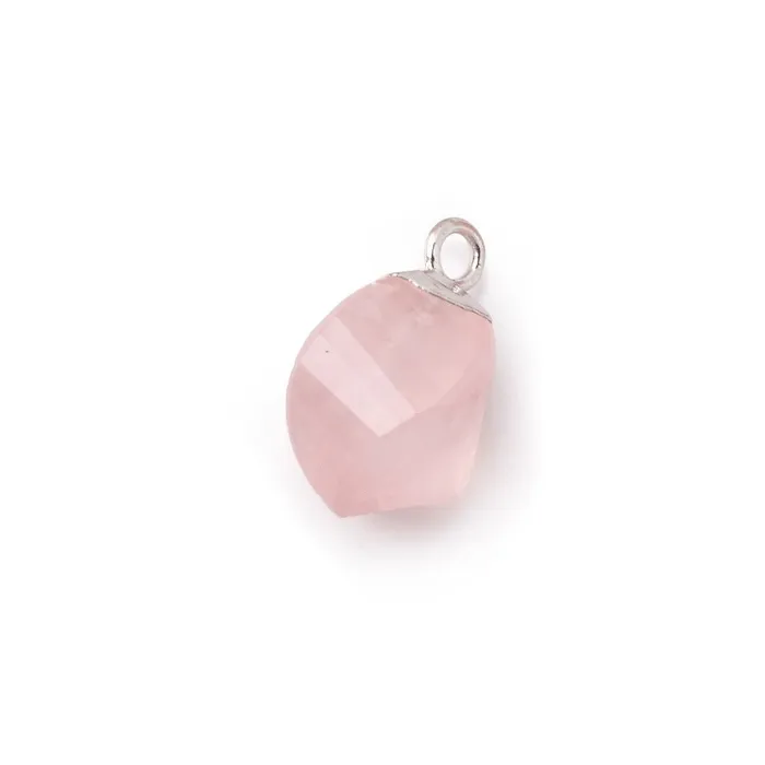 Necklaces Beadsofcambaycom 1112mm Silver Leafed Rose Quartz Twist Focal Pendant 1 piece Necklaces Beadsofcambaycom 1112mm Silver Leafed Rose Quartz Twist Focal Pendant 1 piece