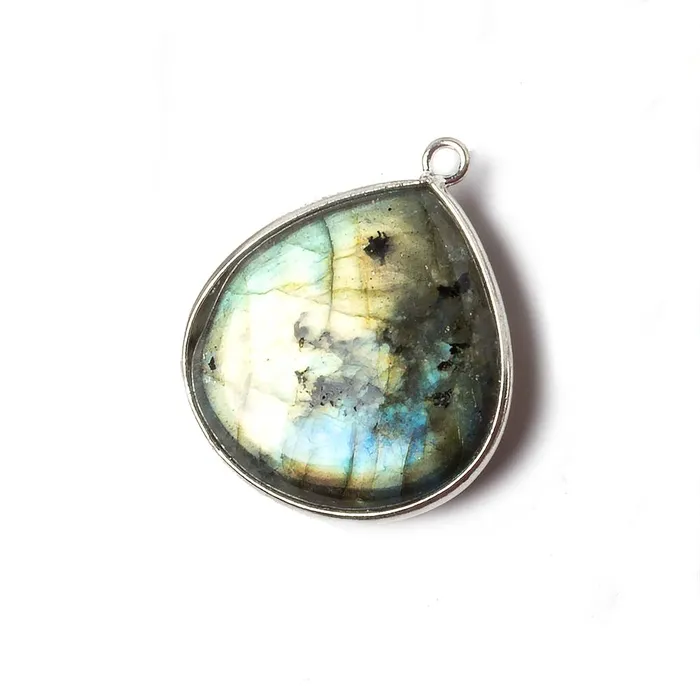 Necklaces Beadsofcambaycom 16mm Sterling Silver Bezel Labradorite plain heart Pendant 1 focal bead Necklaces Beadsofcambaycom 16mm Sterling Silver Bezel Labradorite plain heart Pendant 1 focal bead