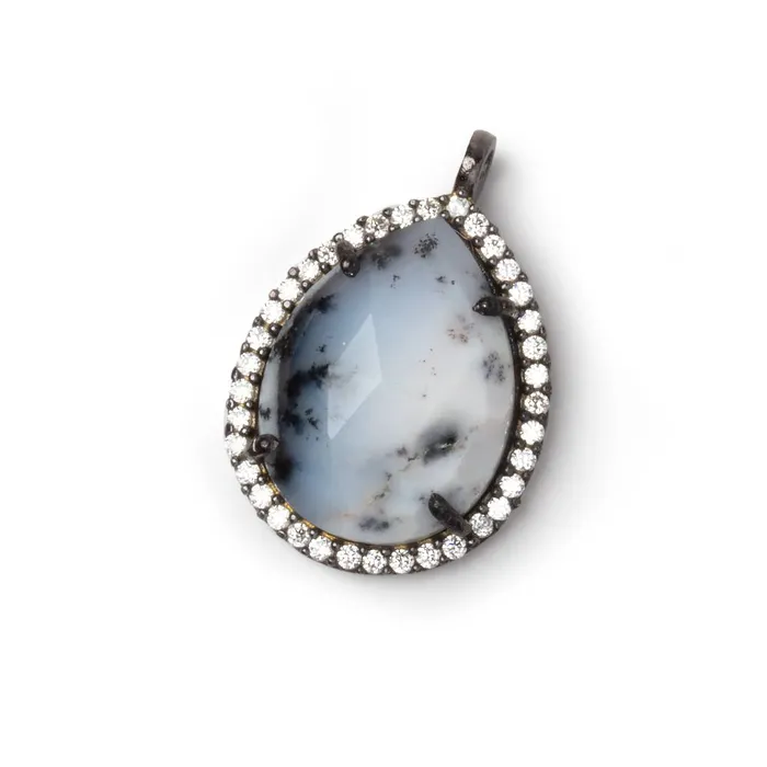 Necklaces Beadsofcambaycom 20x16mm Black Gold CZ Bezel Dendritic Opal Faceted Pear Pendant 1 Focal Necklaces Beadsofcambaycom 20x16mm Black Gold CZ Bezel Dendritic Opal Faceted Pear Pendant 1 Focal