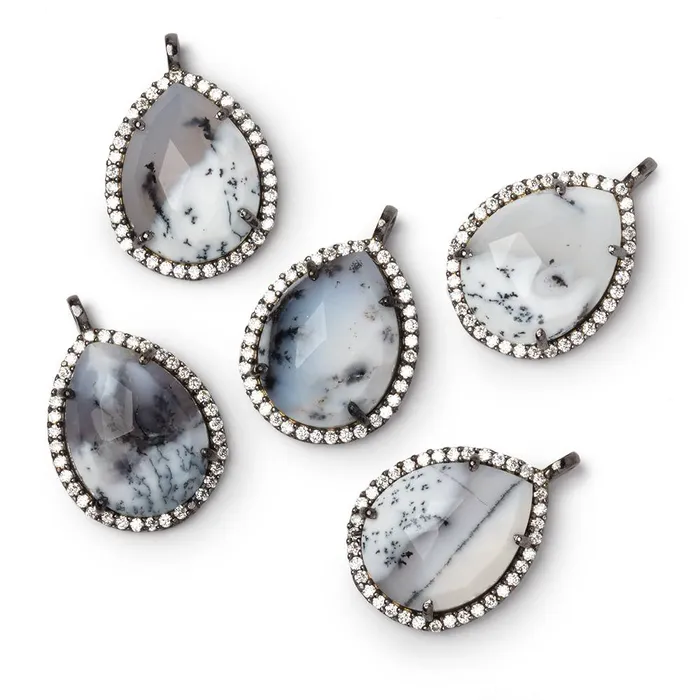 Necklaces Beadsofcambaycom 20x16mm Black Gold CZ Bezel Dendritic Opal Faceted Pear Pendant 1 Focal Necklaces Beadsofcambaycom 20x16mm Black Gold CZ Bezel Dendritic Opal Faceted Pear Pendant 1 Focal