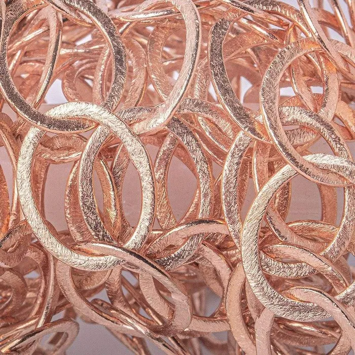 Necklaces Beadsofcambaycom 20x17mm Rose Gold plated Brushed Oval Link Chain