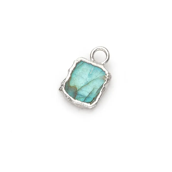 Necklaces Beadsofcambaycom 9x7mm Silver Leafed Labradorite plain rectangle Pendant 1 focal bead Necklaces Beadsofcambaycom 9x7mm Silver Leafed Labradorite plain rectangle Pendant 1 focal bead