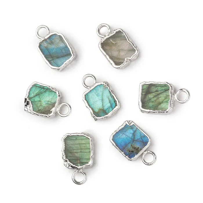 Necklaces Beadsofcambaycom 9x7mm Silver Leafed Labradorite plain rectangle Pendant 1 focal bead Necklaces Beadsofcambaycom 9x7mm Silver Leafed Labradorite plain rectangle Pendant 1 focal bead
