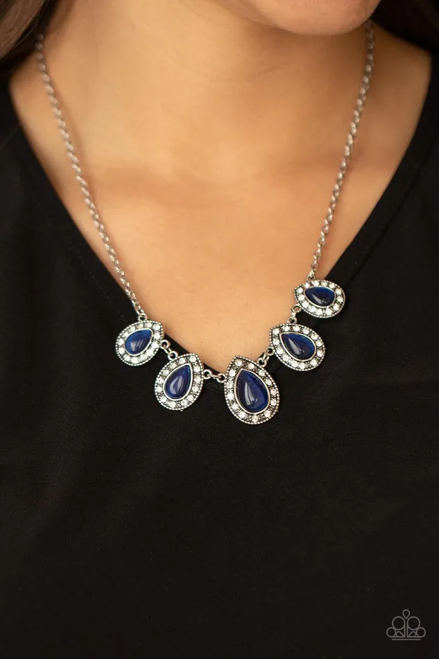 Necklaces Paparazzi Accessories Everlasting Enchantment Blue Necklace Jewelry by Bretta Necklaces Paparazzi Accessories Everlasting Enchantment Blue Necklace Jewelry by Bretta