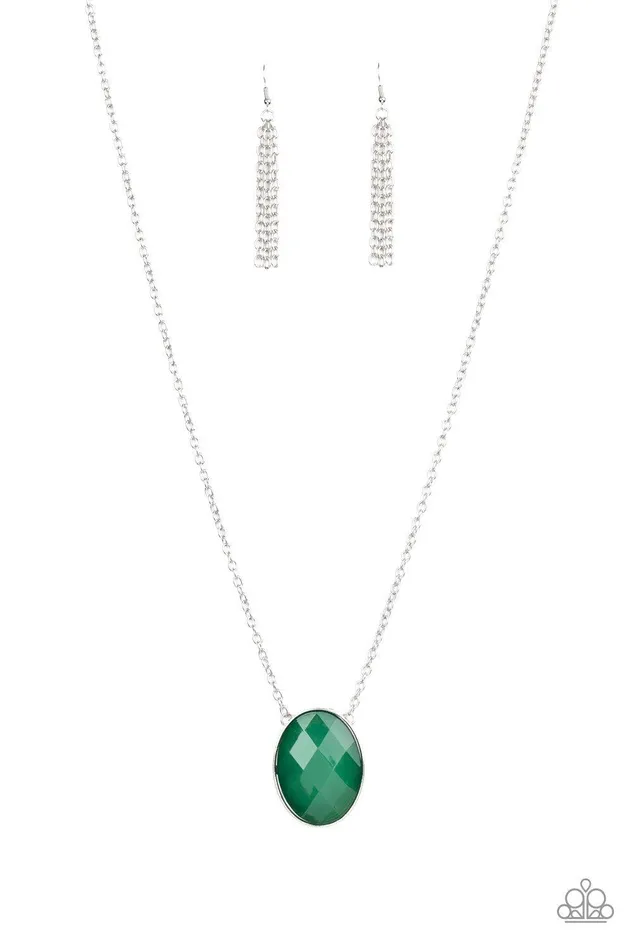 Necklaces Paparazzi Accessories Intensely Illuminated Green Necklace Jewelry by Bretta