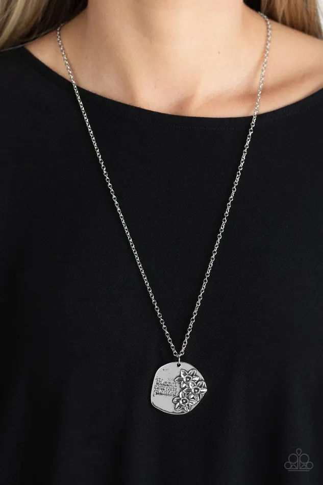 Necklaces Paparazzi Accessories Planted Possibilities Silver Necklace Jewelry by Bretta