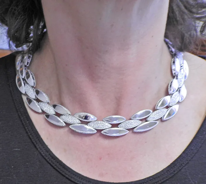 Necklaces Roberto Coin Roberto Coin Retro Choker Diamond Gold Necklace