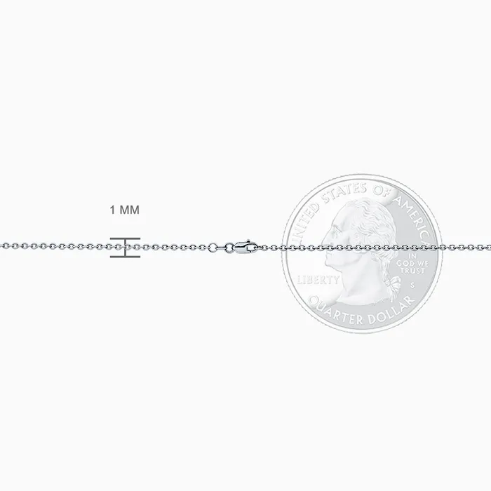 Necklaces Sandy Steven Engravers Sterling Silver 1 mm Cable Link Chain Necklace Necklaces Sandy Steven Engravers Sterling Silver 1 mm Cable Link Chain Necklace
