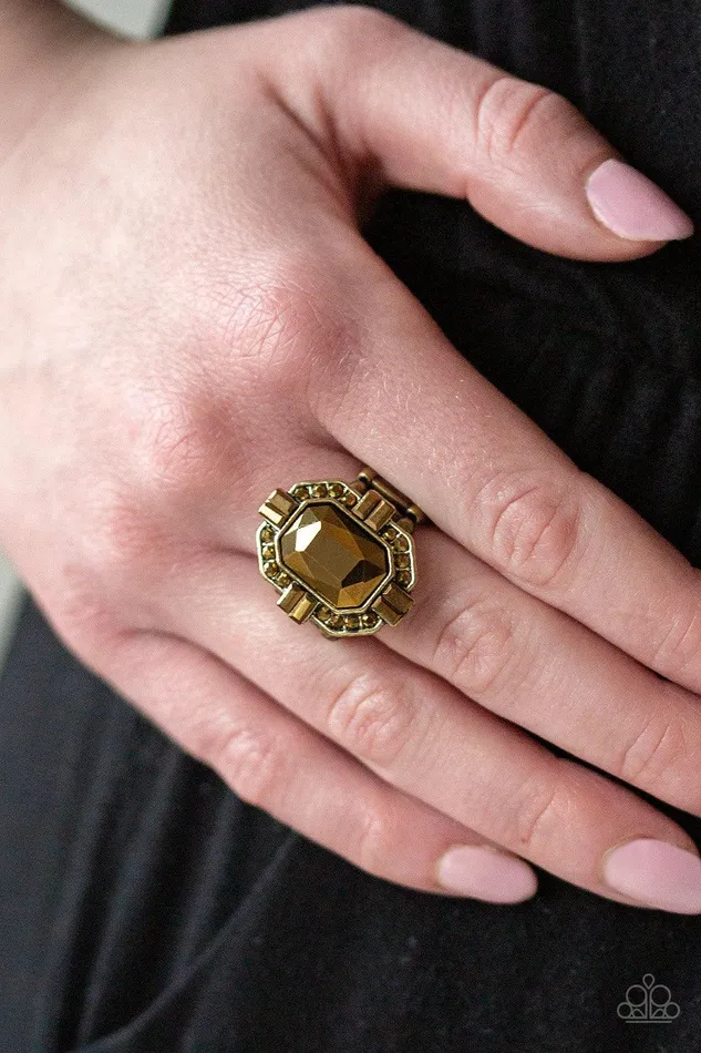 Outta My Way Brass Ring Jewelry by Bretta Paparazzi Accessories Rings