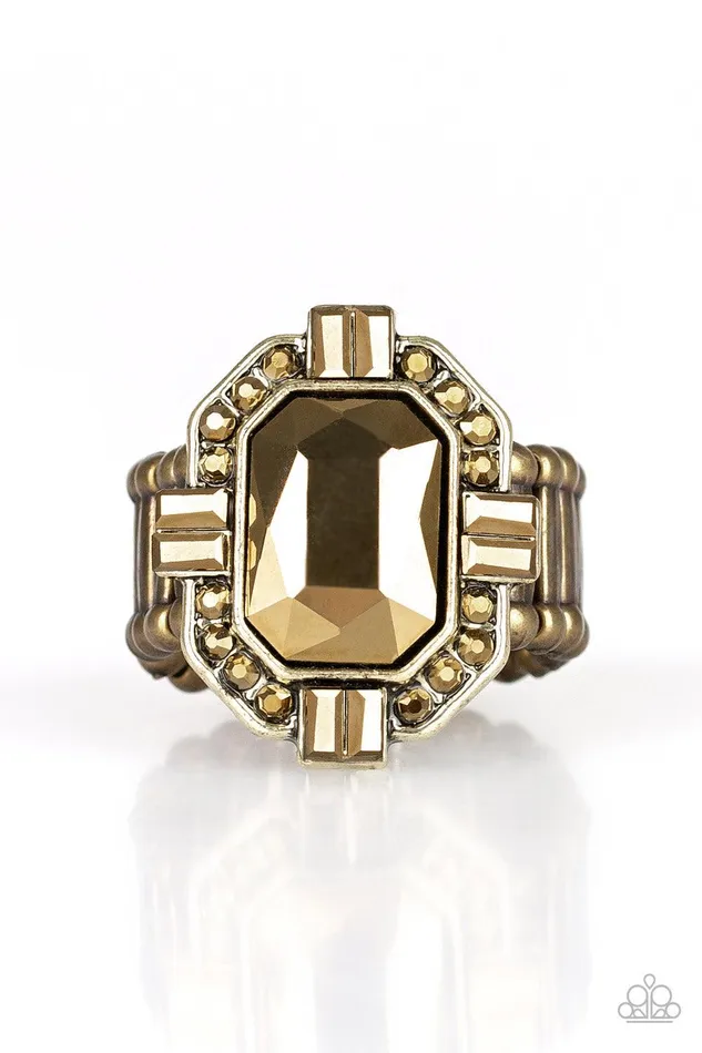 Outta My Way Brass Ring Jewelry by Bretta Paparazzi Accessories Rings