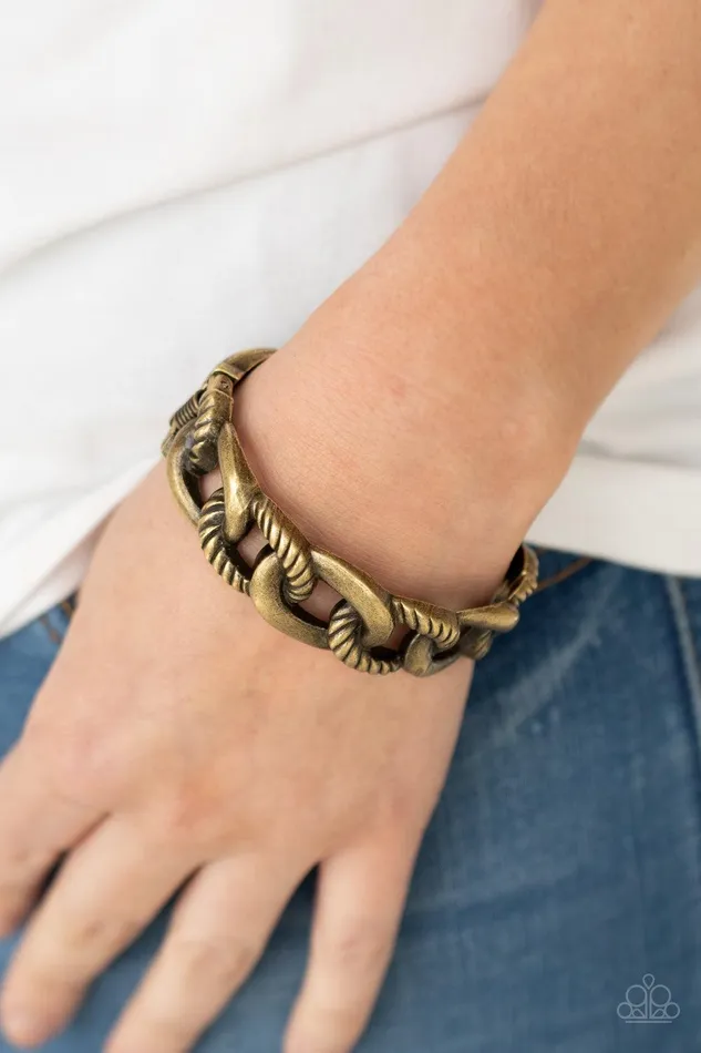 Paparazzi Accessories Bold Move Brass Bracelet Jewelry by Bretta Bracelets