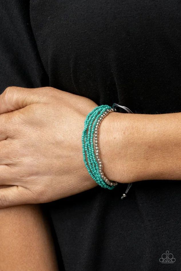 Paparazzi Accessories Bracelets All Beaded Up Blue Bracelet Jewelry by Bretta
