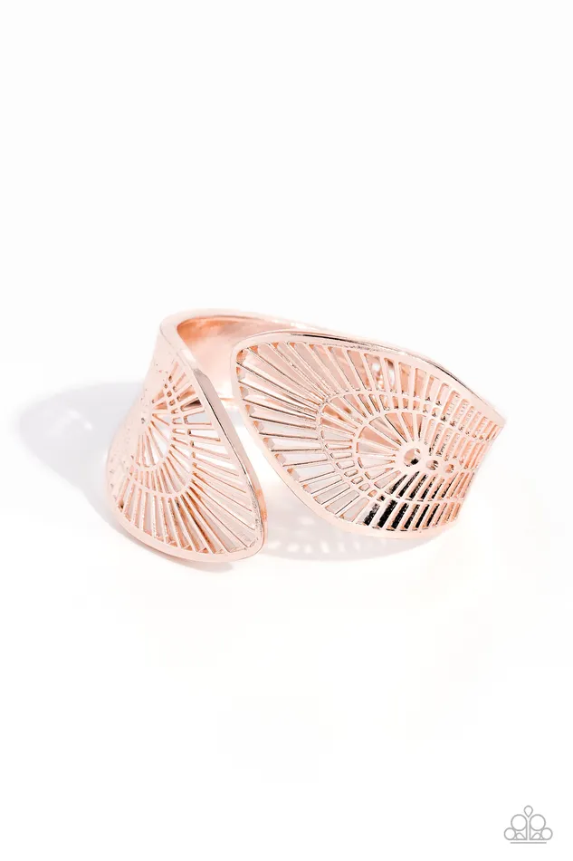 Paparazzi Accessories Bracelets Palatial Palms Rose Gold Bracelet Jewelry by Bretta