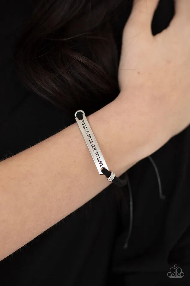 Paparazzi Accessories Bracelets To Live To Learn To Love Black Bracelet Jewelry by Bretta Paparazzi Accessories Bracelets To Live To Learn To Love Black Bracelet Jewelry by Bretta