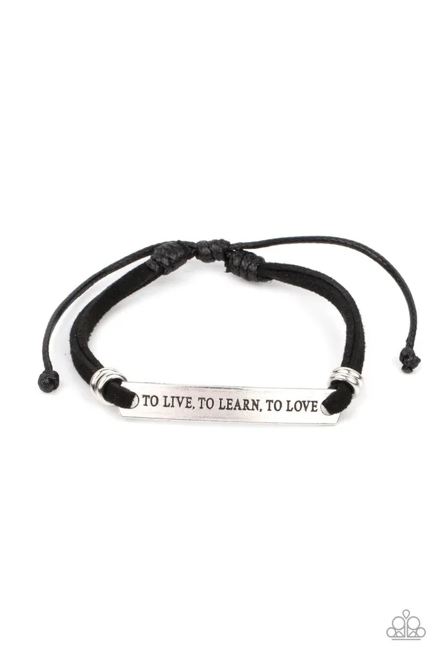 Paparazzi Accessories Bracelets To Live To Learn To Love Black Bracelet Jewelry by Bretta
