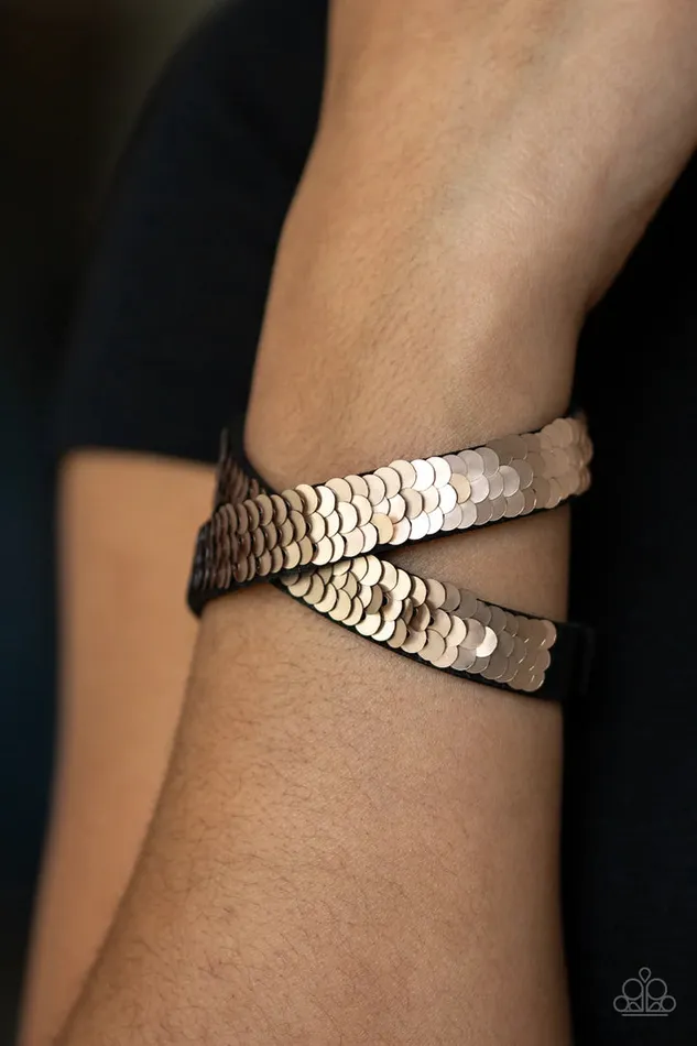Paparazzi Accessories Bracelets Under The SEQUINS Rose Gold Bracelet Jewelry by Bretta Paparazzi Accessories Bracelets Under The SEQUINS Rose Gold Bracelet Jewelry by Bretta
