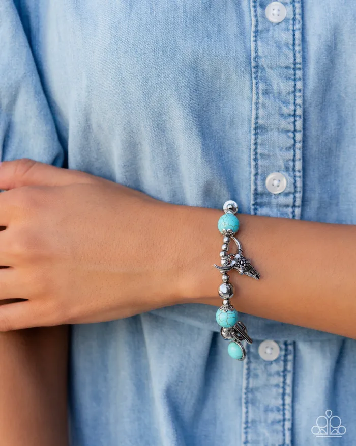 Paparazzi Accessories Bracelets Western Welcome Blue Bracelet Jewelry by Bretta Paparazzi Accessories Bracelets Western Welcome Blue Bracelet Jewelry by Bretta