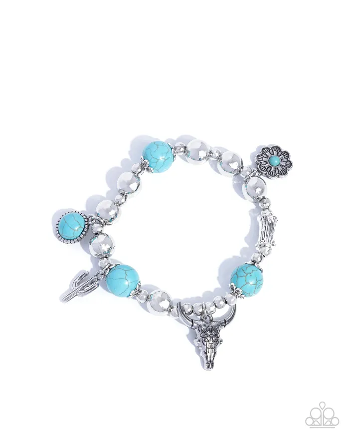 Paparazzi Accessories Bracelets Western Welcome Blue Bracelet Jewelry by Bretta