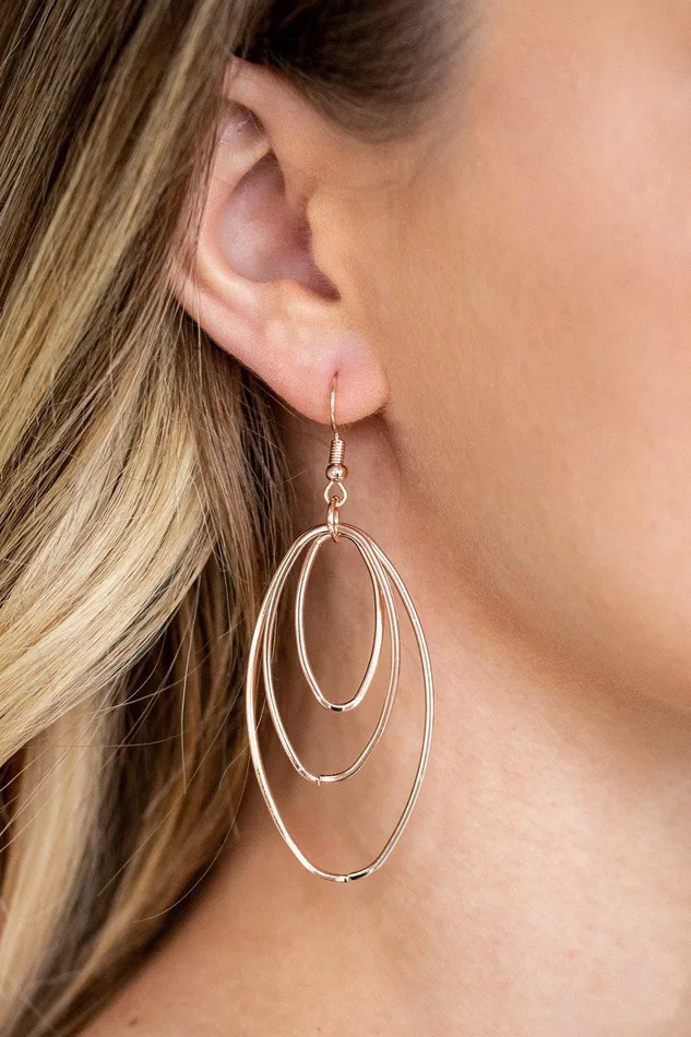 Paparazzi Accessories Earrings All OVAL The Place Rose Gold Earrings Jewelry by Bretta Paparazzi Accessories Earrings All OVAL The Place Rose Gold Earrings Jewelry by Bretta