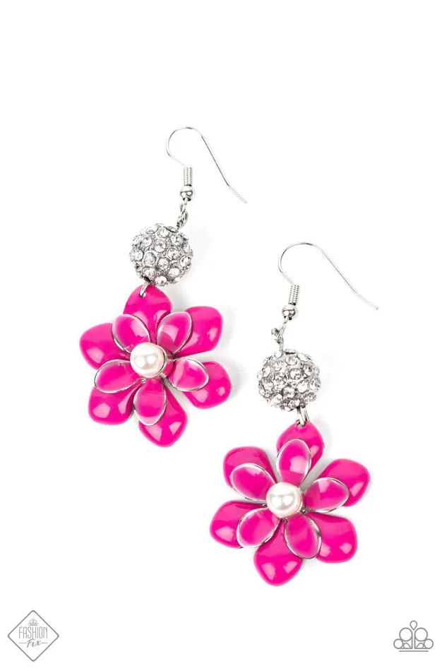 Paparazzi Accessories Earrings Bewitching Botany Pink Earring Jewelry by Bretta