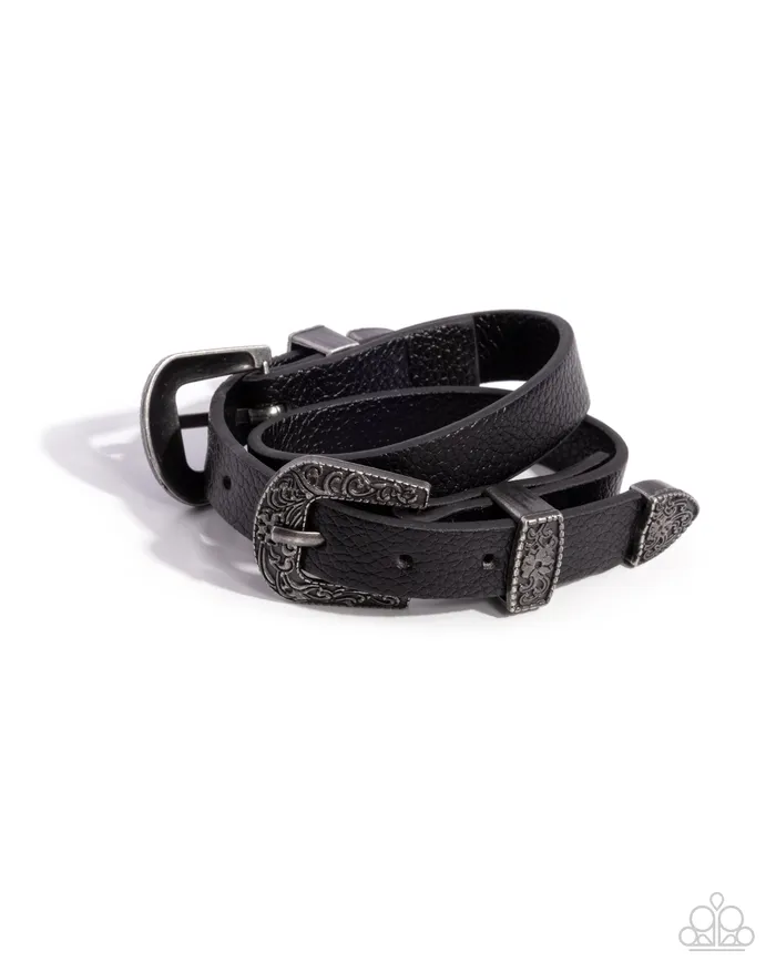 Paparazzi Accessories Earrings Buckle TOWN Black Earrings Jewelry by Bretta