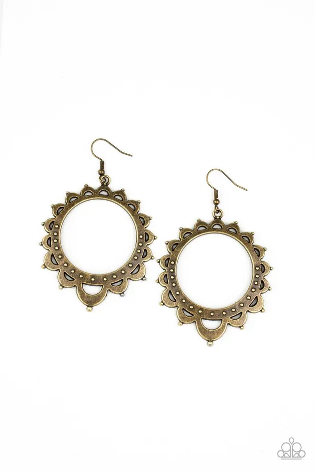 Paparazzi Accessories Earrings Casually Capricious Brass Earrings Jewelry By Bretta