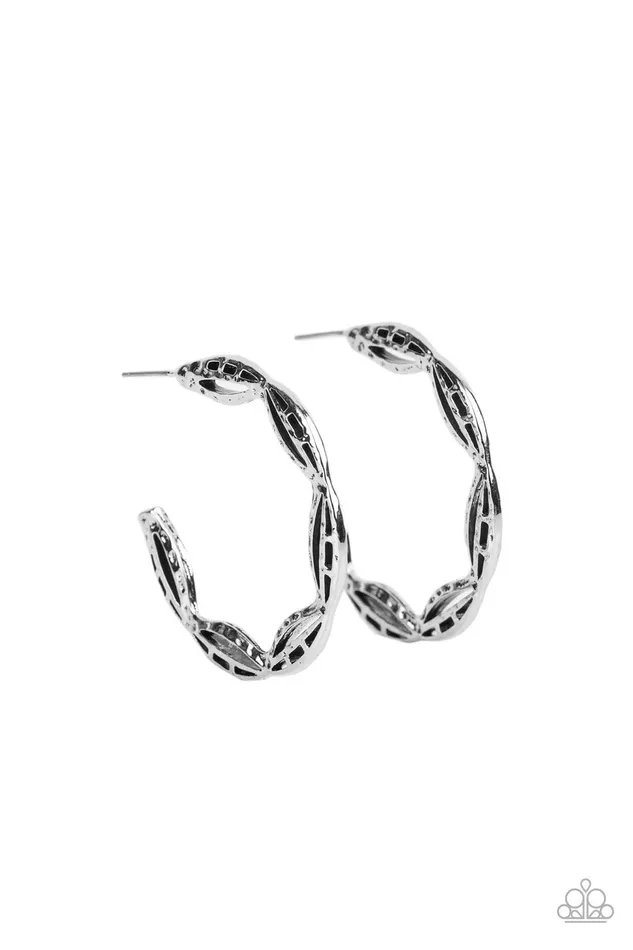 Paparazzi Accessories Earrings Eco Express Silver Hoop Earrings Jewelry by Bretta