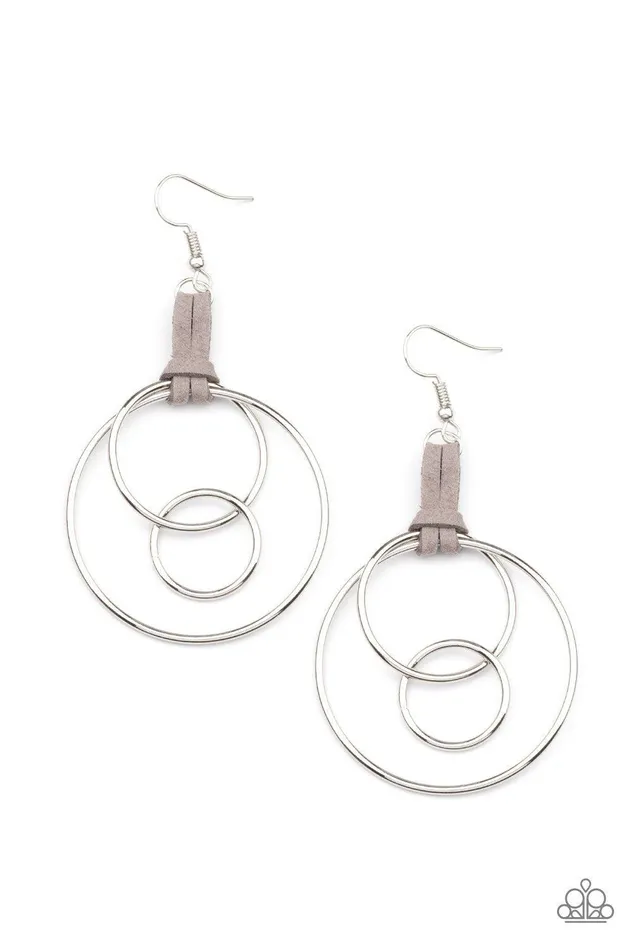 Paparazzi Accessories Earrings Fearless Fusion Silver Earrings Jewelry By Bretta