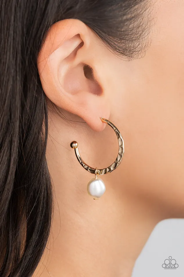 Paparazzi Accessories Earrings GLAM Overboard Gold Earrings Jewelry by Bretta
