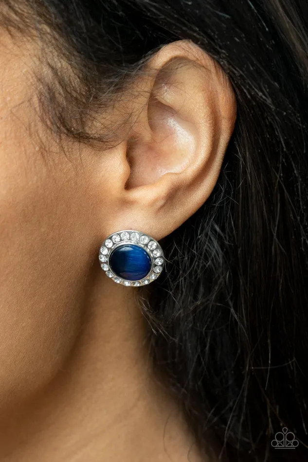 Paparazzi Accessories Earrings Glowing Dazzle Blue Earrings Jewelry by Bretta