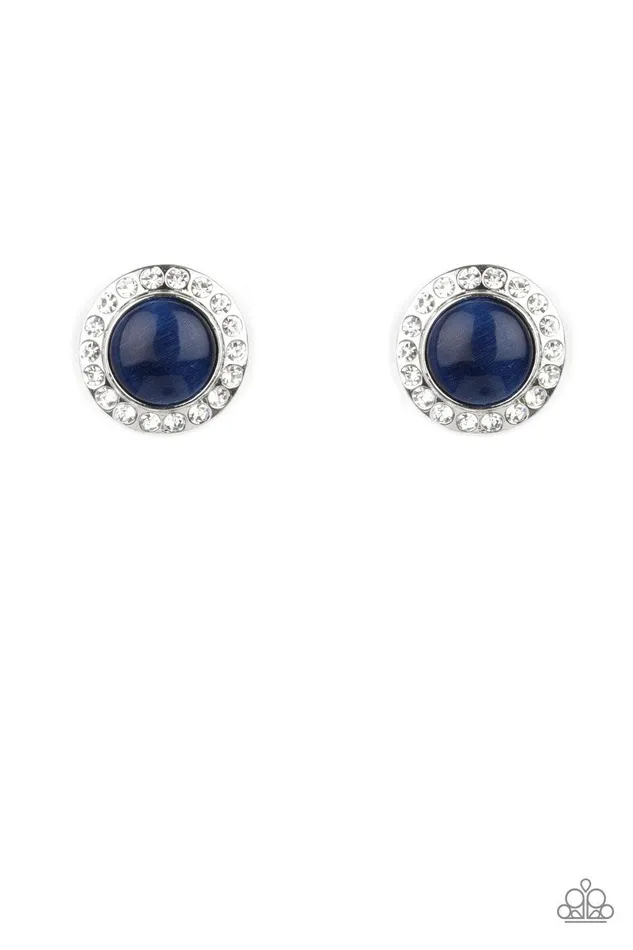 Paparazzi Accessories Earrings Glowing Dazzle Blue Earrings Jewelry by Bretta
