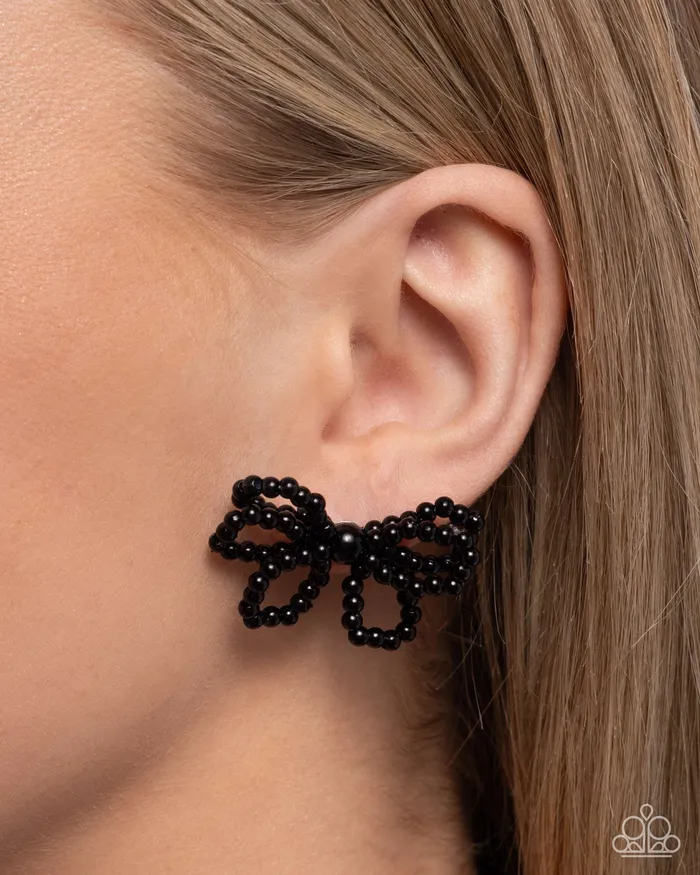 Paparazzi Accessories Earrings Opera Fanatic Black Earrings Jewelry by Bretta