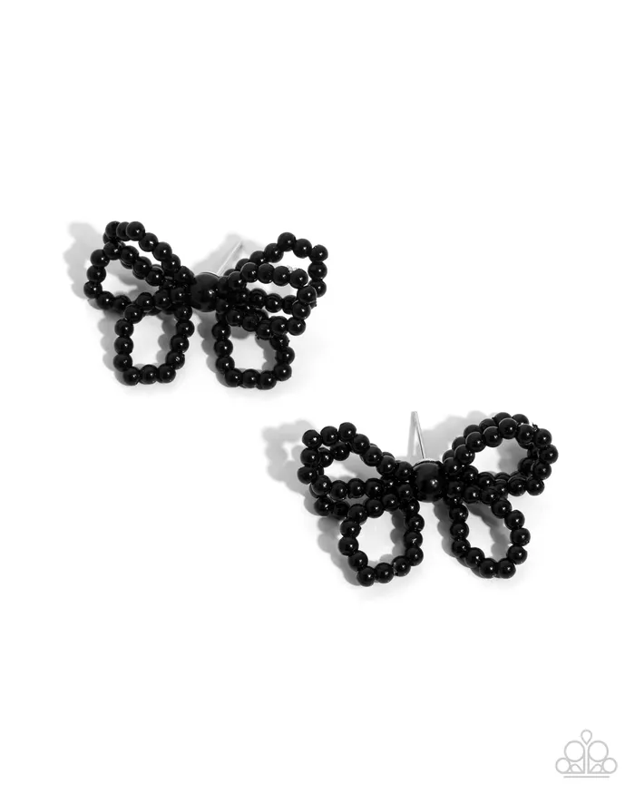Paparazzi Accessories Earrings Opera Fanatic Black Earrings Jewelry by Bretta