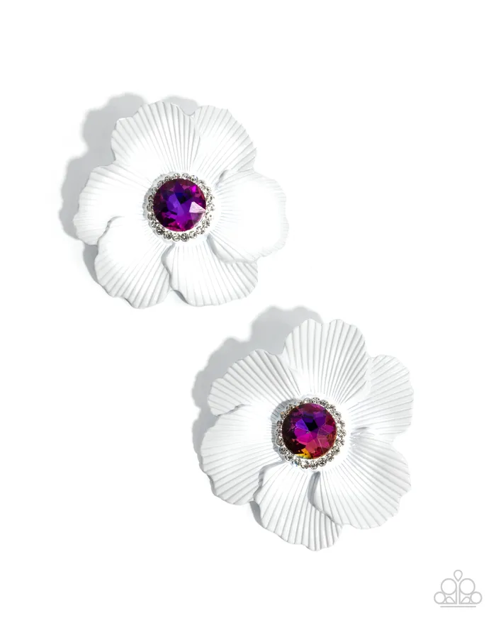 Paparazzi Accessories Earrings Organic Growth White Earrings Jewelry by Bretta