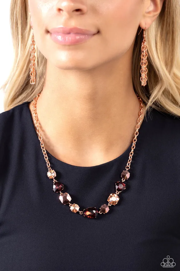 Paparazzi Accessories Emphatic Edge Copper Necklace Jewelry by Bretta Necklaces