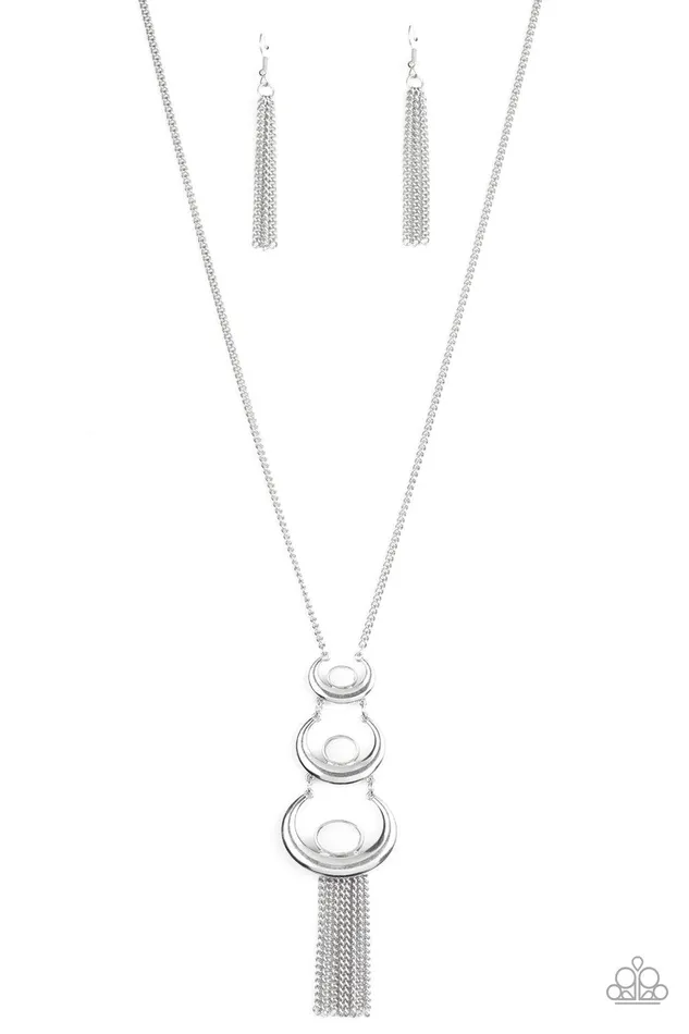 Paparazzi Accessories Necklaces As MOON As I Can White Necklace Jewelry By Bretta