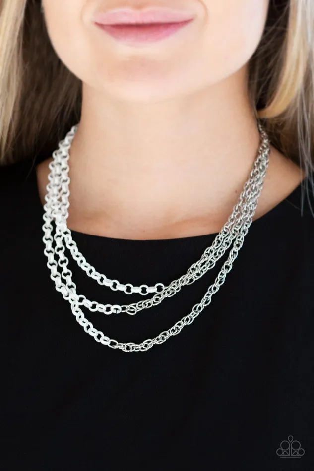 Paparazzi Accessories Necklaces Turn Up The Volume White Necklace Jewelry by Bretta Paparazzi Accessories Necklaces Turn Up The Volume White Necklace Jewelry by Bretta