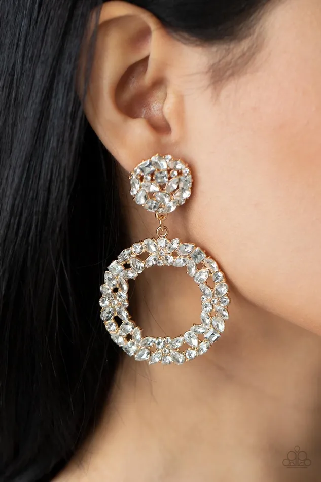 Paparazzi Accessories Party Ensemble Gold Earrings Jewelry by Bretta Earrings