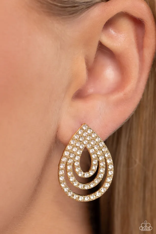 Paparazzi Accessories Red Carpet Reverie Gold Earrings Jewelry by Bretta Earrings Paparazzi Accessories Red Carpet Reverie Gold Earrings Jewelry by Bretta Earrings