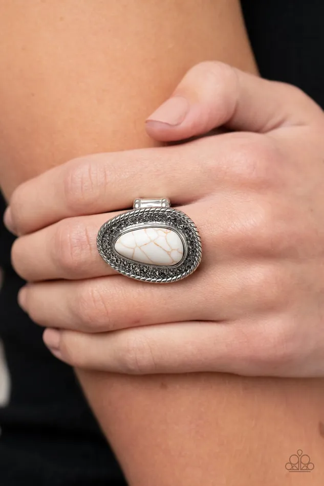 Paparazzi Accessories Rings Downtown Desertscape White Ring Jewelry by Bretta