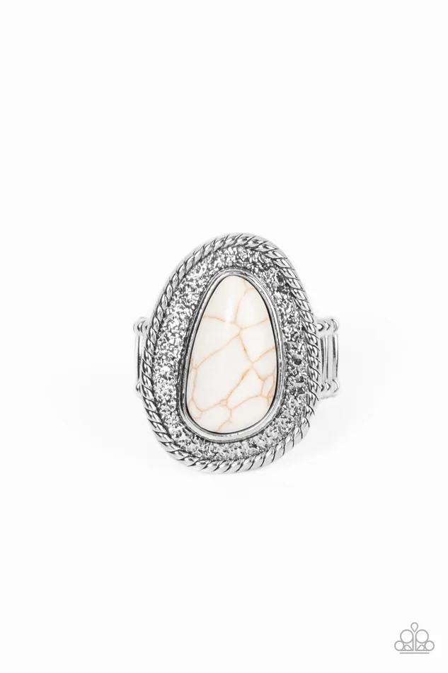 Paparazzi Accessories Rings Downtown Desertscape White Ring Jewelry by Bretta