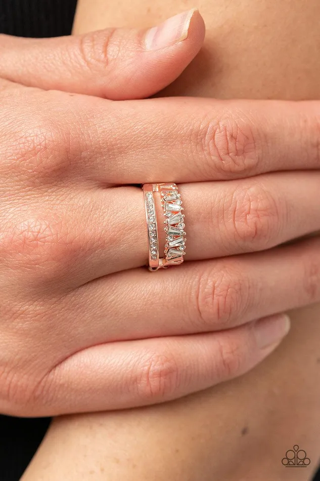 Paparazzi Accessories Rings Fractal Fascination Rose Gold Ring Jewelry by Bretta