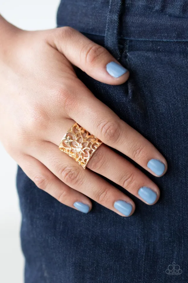 Paparazzi Accessories Rings Guru Garden Gold Ring Jewelry by Bretta