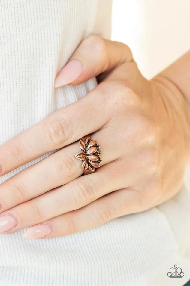 Paparazzi Accessories Rings Lotus Crowns Copper Ring Jewelry by Bretta