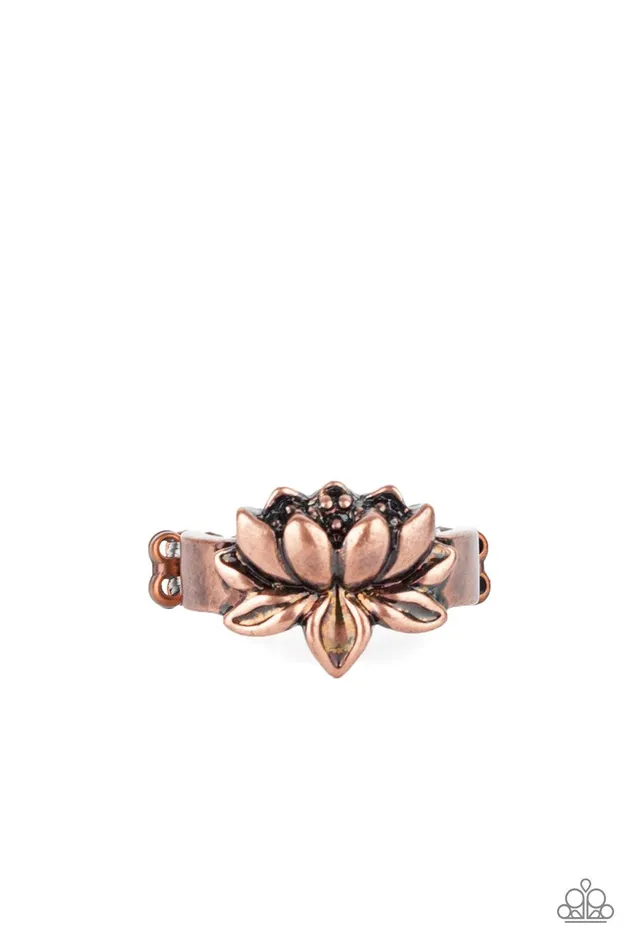 Paparazzi Accessories Rings Lotus Crowns Copper Ring Jewelry by Bretta