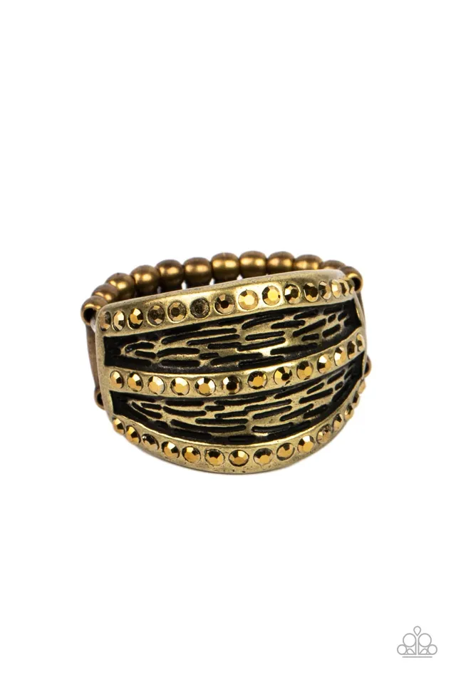 Paparazzi Accessories Rings Stellar Stratosphere Brass Ring Jewelry by Bretta