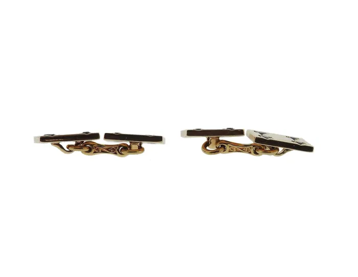 PreStyled Sets Tiffany Co Tiffany Co MidCentury Gold Sapphire Cufflinks