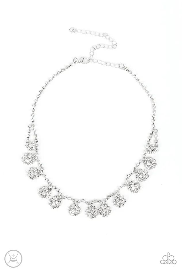 Princess Prominence White Necklace Jewelry by Bretta Paparazzi Accessories Necklaces